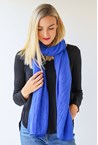 PLAIN SOFT SCARF - elec blue